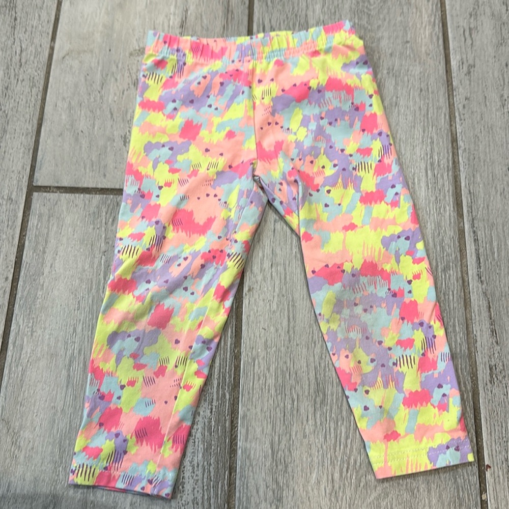 Carters Color splash Neon Girls Capri leggings 4/5T